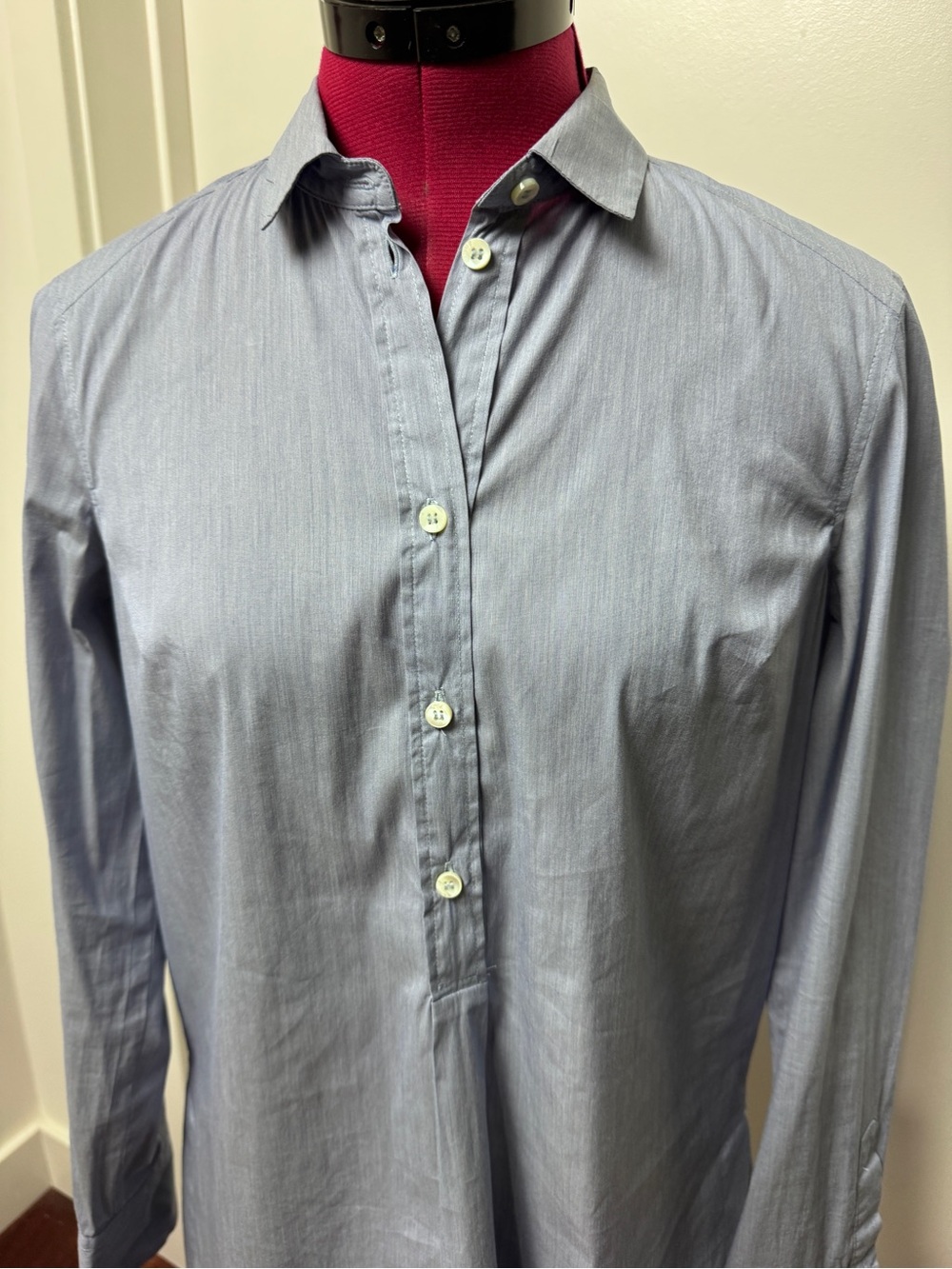 Brunello Cucinelli Light Blue Long-Sleeve Button-Down Shirt